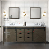 Marsyas Bath Vanity, White Quartz Countertop and Mirrors