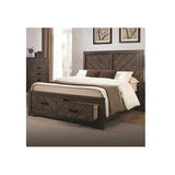 Martin Dark Brown Wood Storage Platform Bed