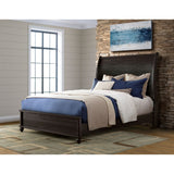 Martin Svensson Home Pine Creek Solid Wood Sleigh Bed, Antique Black