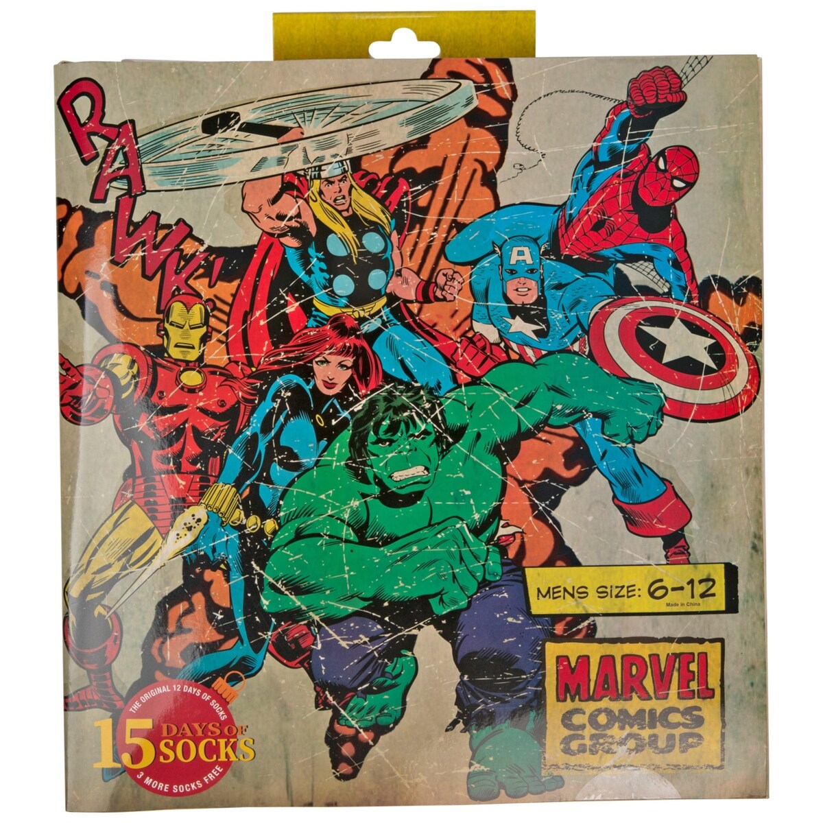 Marvel Comics 15 Days Of Socks Advent Gift Box Mens Socks
