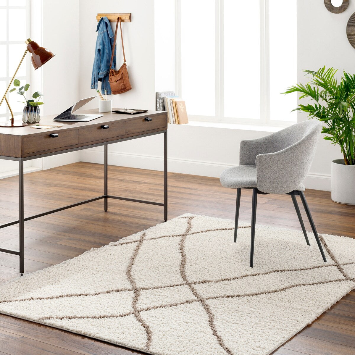 Maryland Shag Diamond Moroccan Area Rug
