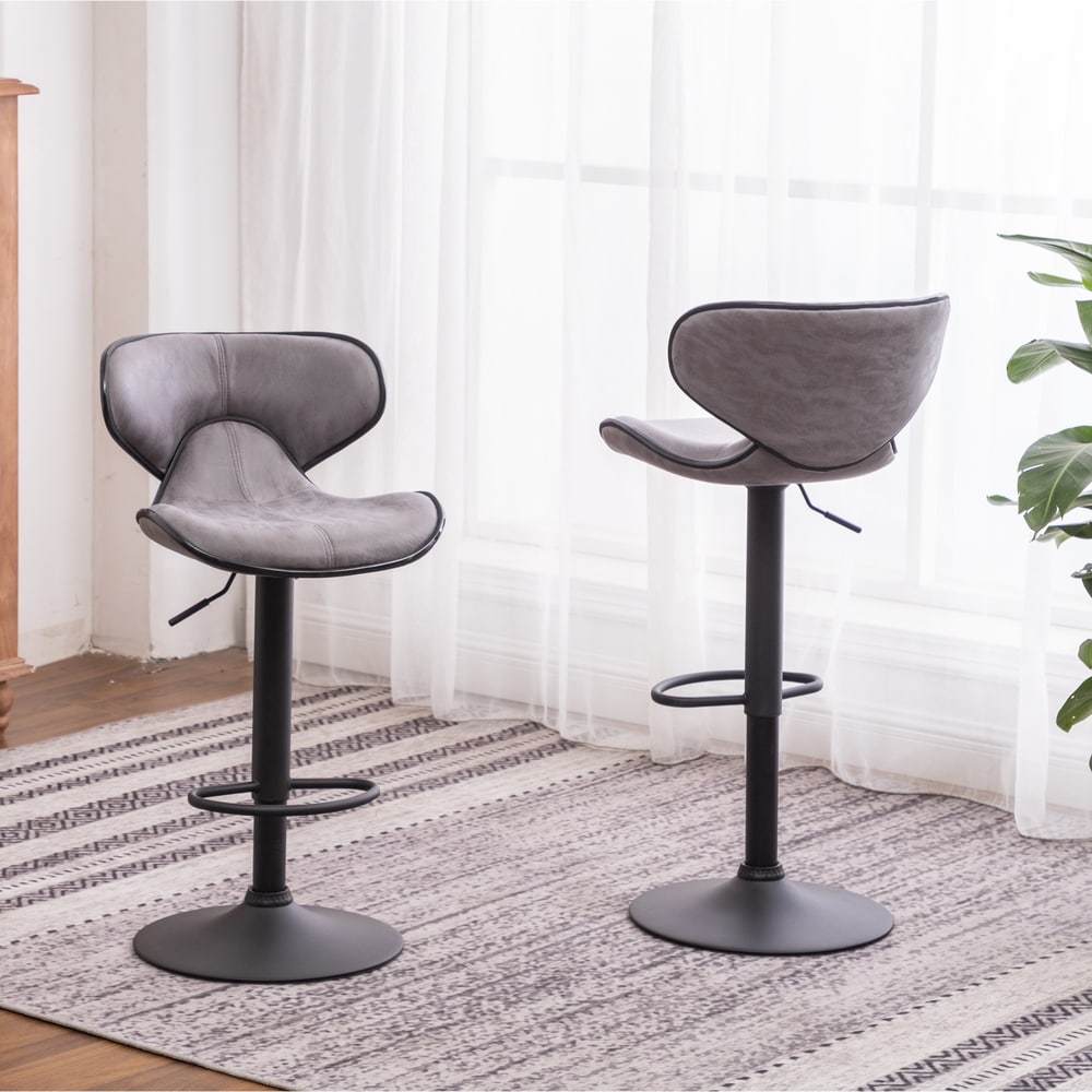 Carbon Loft Medway Weathered Airlift Adjustable Swivel Barstool Set o Overstock