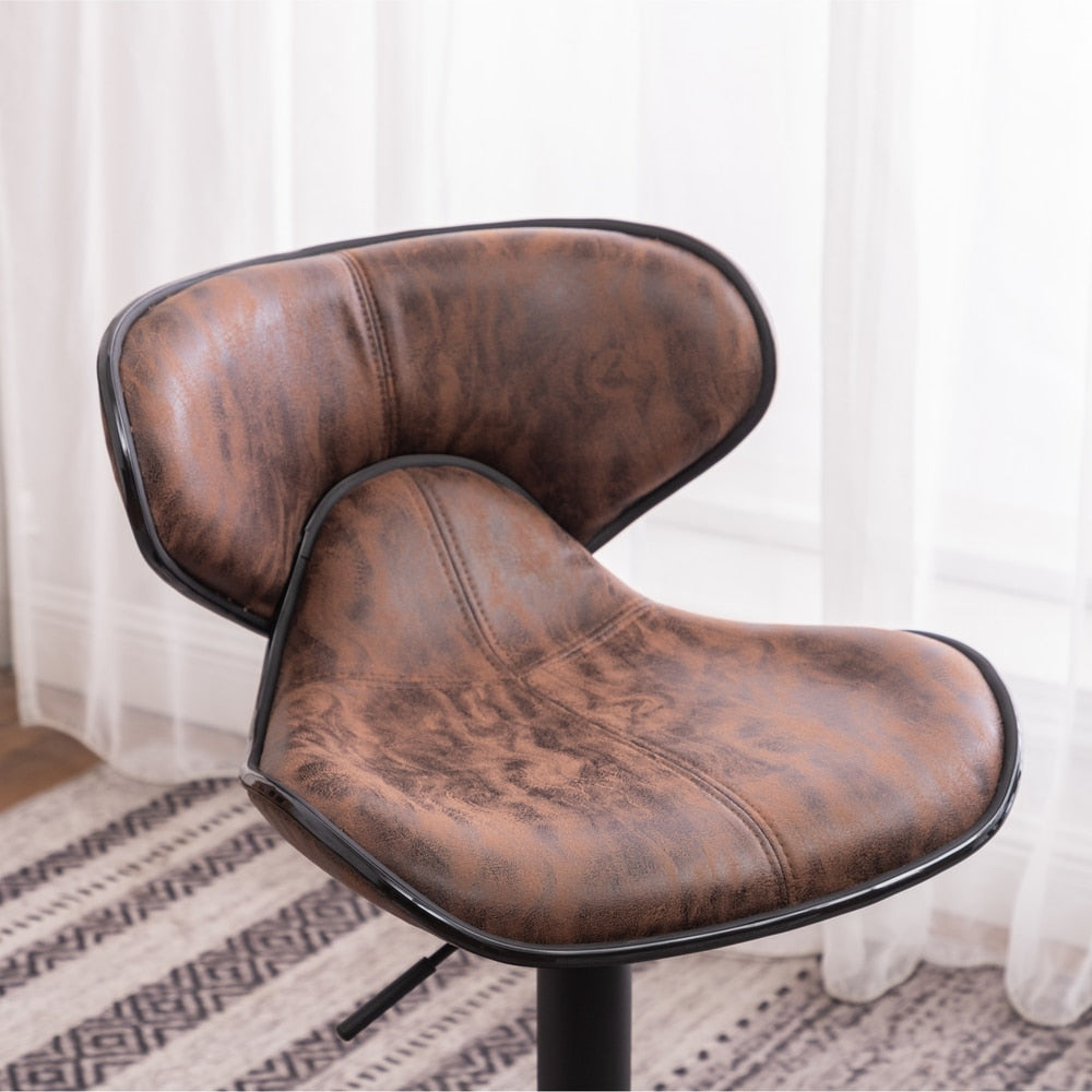 Carbon Loft Medway Weathered Airlift Adjustable Swivel Barstool (Set of 2)