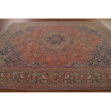Mashad Persian Vintage Area Rug Handmade Wool Carpet - 9'6" x 12'8"