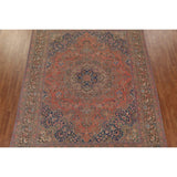 Mashad Persian Vintage Area Rug Handmade Wool Carpet - 9'6" x 12'8"