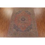 Mashad Persian Vintage Area Rug Handmade Wool Carpet - 9'6" x 12'8"