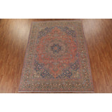 Mashad Persian Vintage Area Rug Handmade Wool Carpet - 9'6" x 12'8"