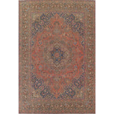 Mashad Persian Vintage Area Rug Handmade Wool Carpet - 9'6" x 12'8"