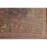 Mashad Persian Vintage Area Rug Handmade Wool Carpet - 9'6" x 12'8"