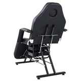 Massage Salon Tattoo Chair with Two Trays Esthetician Bed with Hydraulic Stool,Multi-Purpose 3-Section Facial Bed Table