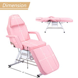 Massage Salon Tattoo Chair with Two Trays Esthetician Bed with Hydraulic Stool,Multi-Purpose 3-Section Facial Bed Table