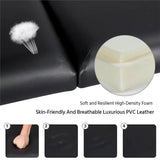 Massage Table, Portable Massage Bed, PU Leather SPA Bed, Height Adjustable Professional Salon Facial Bed with Carry Case