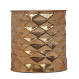 Massie Modern Glam Handcrafted Diamond Pattern Aluminum Side Table by Christopher Knight Home - 17.25" L x 17.25" W x 18.50" H