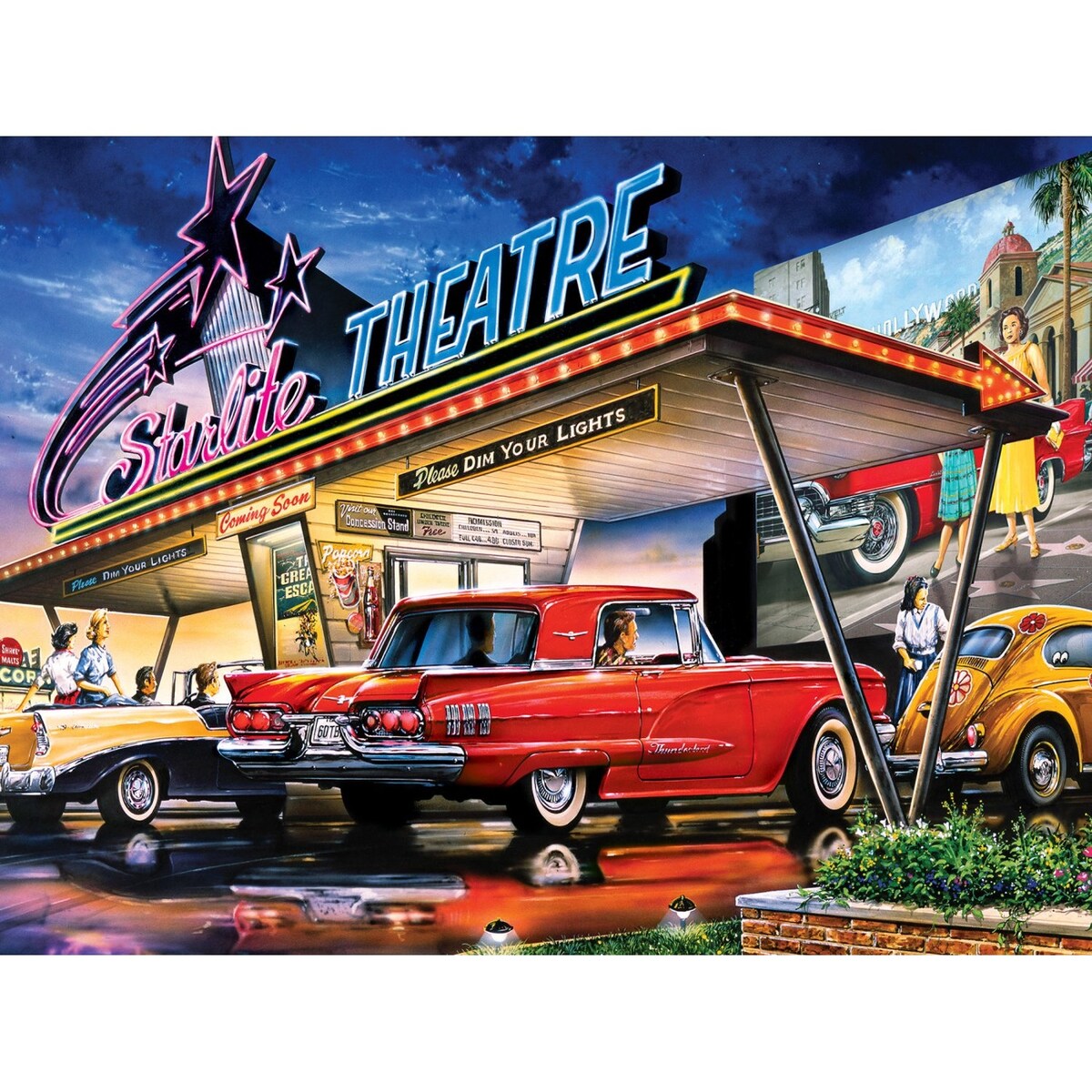 Masterpieces Drive-Ins Diners & Dives Starlite Drive-In, 550 Piece Puzzle