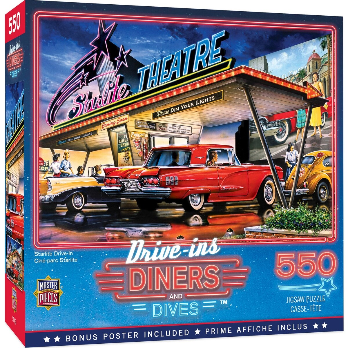 Masterpieces Drive-Ins Diners & Dives Starlite Drive-In, 550 Piece Puzzle