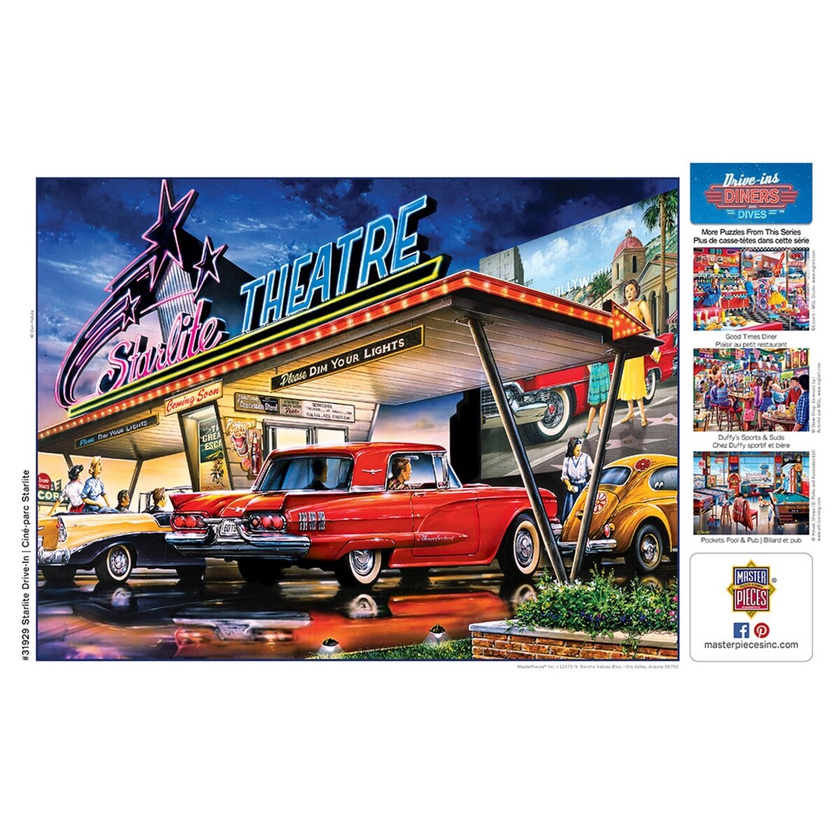 Masterpieces Drive-Ins Diners & Dives Starlite Drive-In, 550 Piece Puzzle