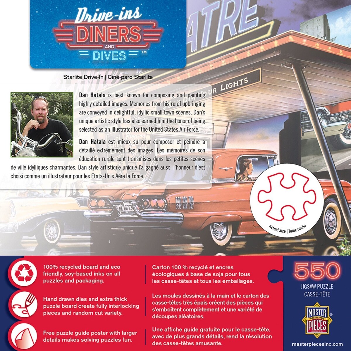 Masterpieces Drive-Ins Diners & Dives Starlite Drive-In, 550 Piece Puzzle