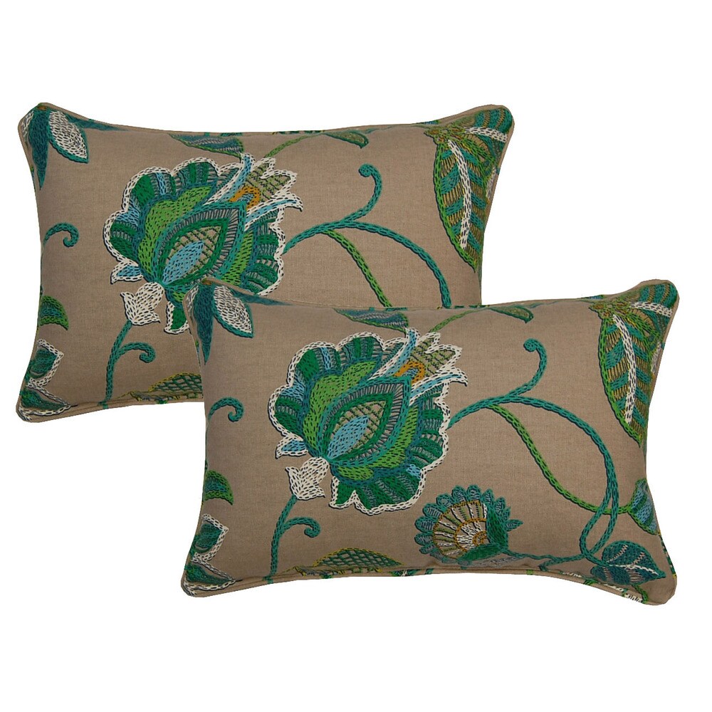 Matador Peacock 12in Corded Throw Pillows (Set of 2)