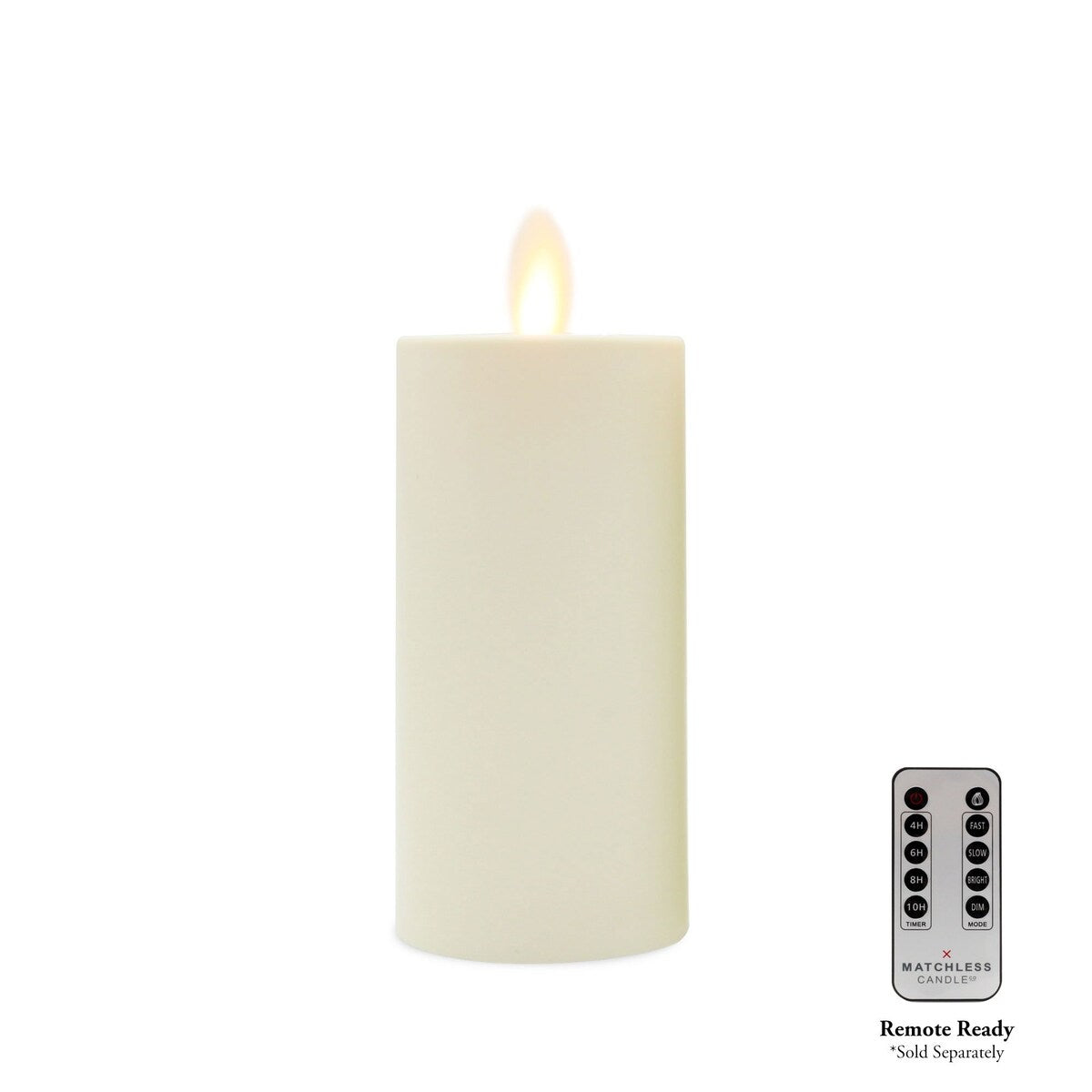 Ivory Flameless Candle Votive - Flat Top Unscented - 1.5" x 4.2" by Matchless Candle Co.