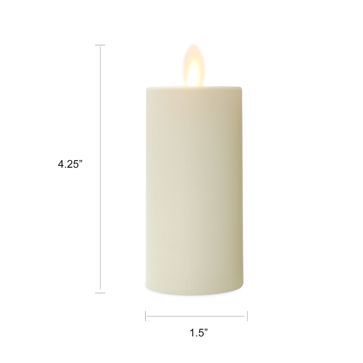 Ivory Flameless Candle Votive - Flat Top Unscented - 1.5" x 4.2" by Matchless Candle Co.