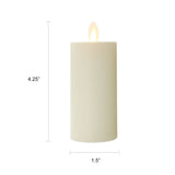 Ivory Flameless Candle Votive - Flat Top Unscented - 1.5" x 4.2" by Matchless Candle Co.