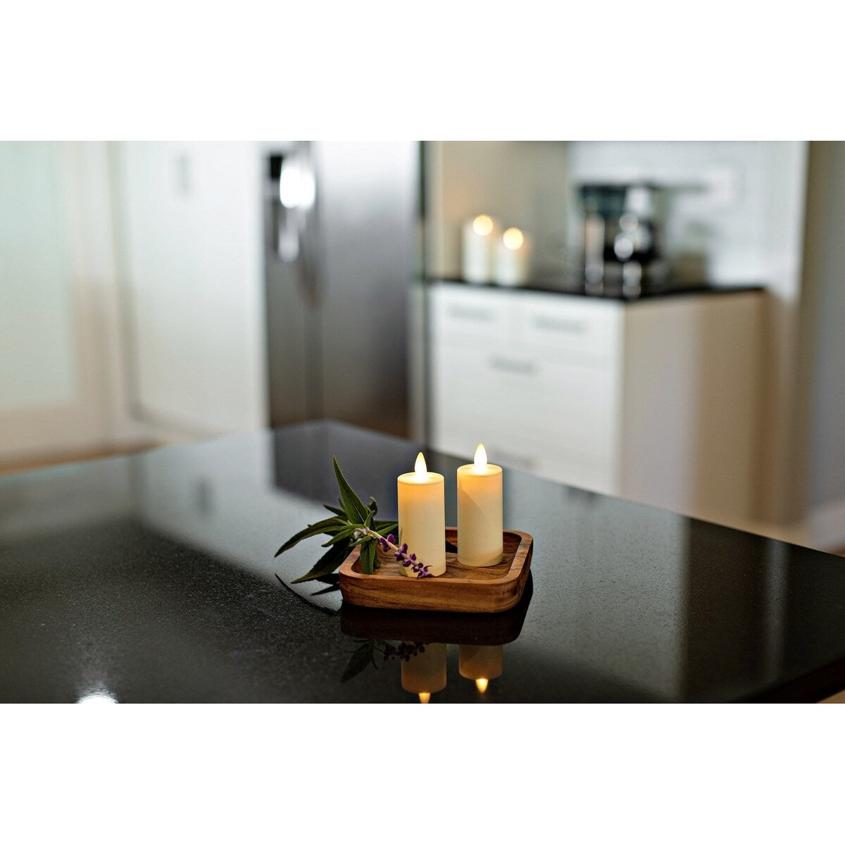 Ivory Flameless Candle Votive - Flat Top Unscented - 1.5" x 4.2" by Matchless Candle Co.