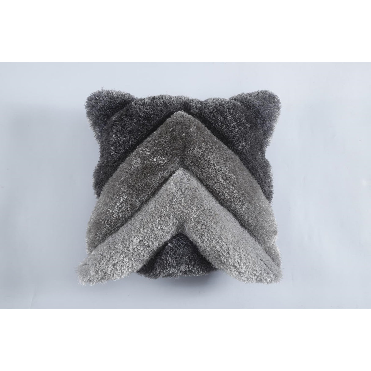 Mateos Shag Collection Geometric Shag Pillow, 20 x 20