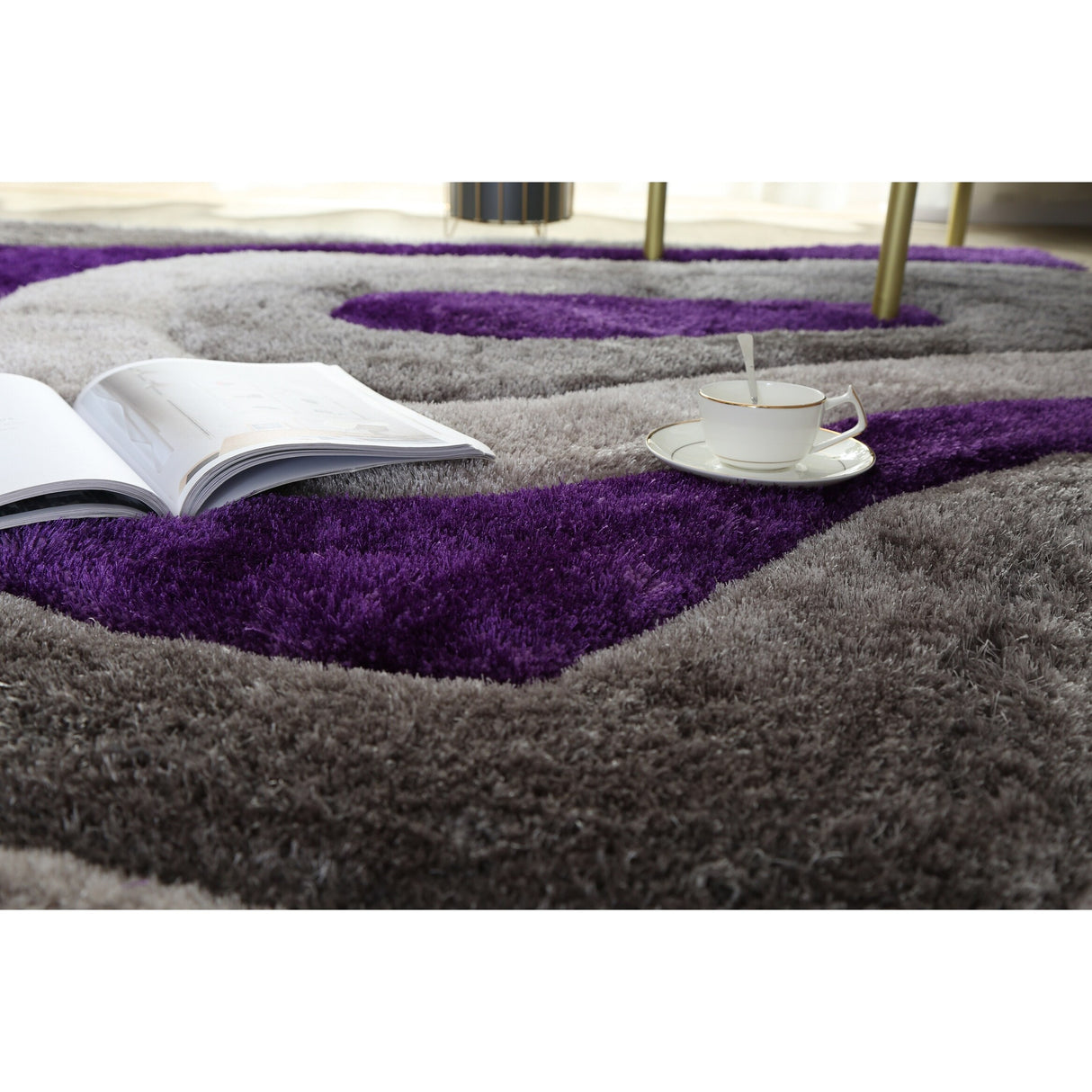 Mateos Shag Contemporary Designed Area Rug