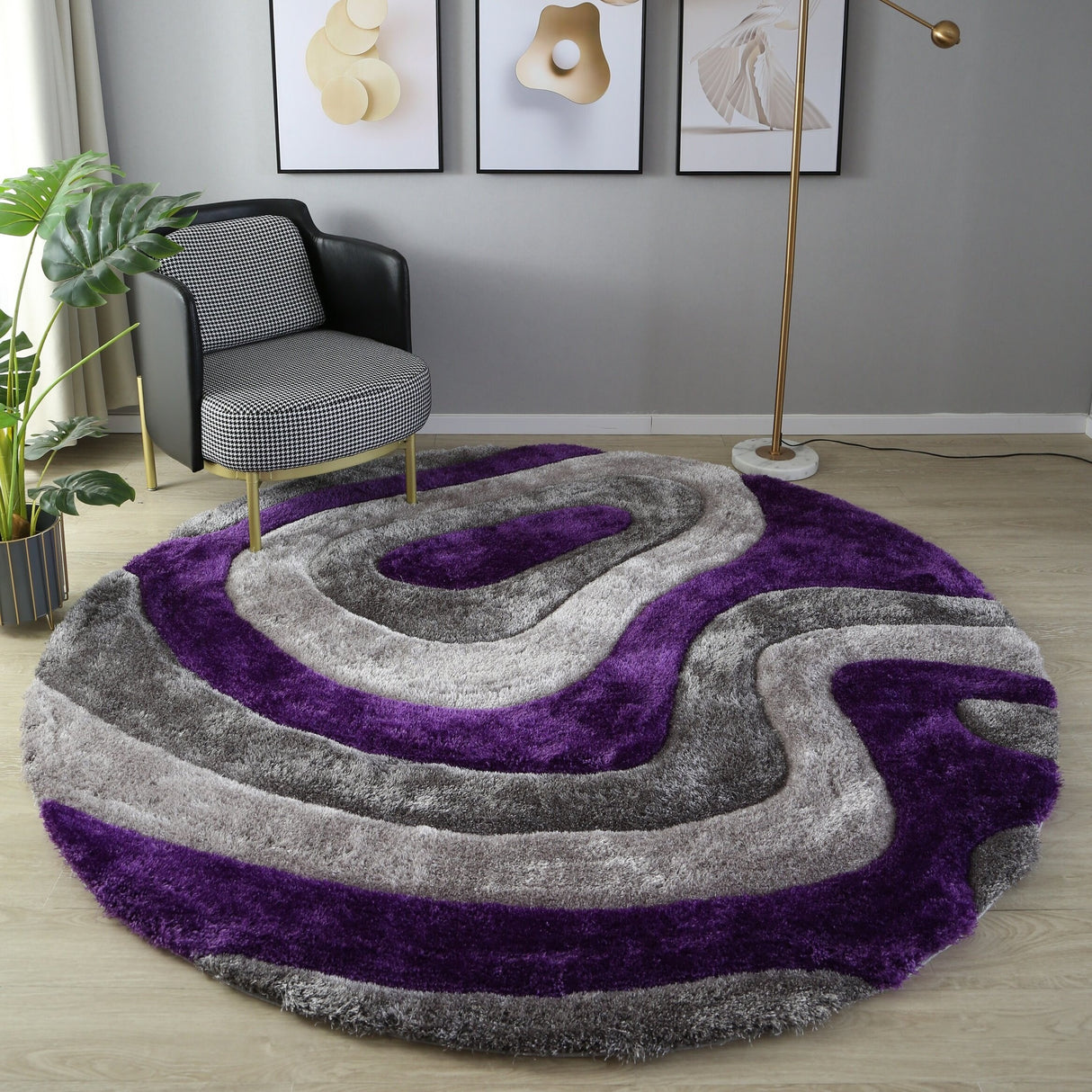 Mateos Shag Contemporary Designed Area Rug