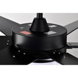 Matte Black 52 in. 6-Speed Integrated LED Indoor 6-Blade Ceiling Fan with Light Kit and Remote Control
