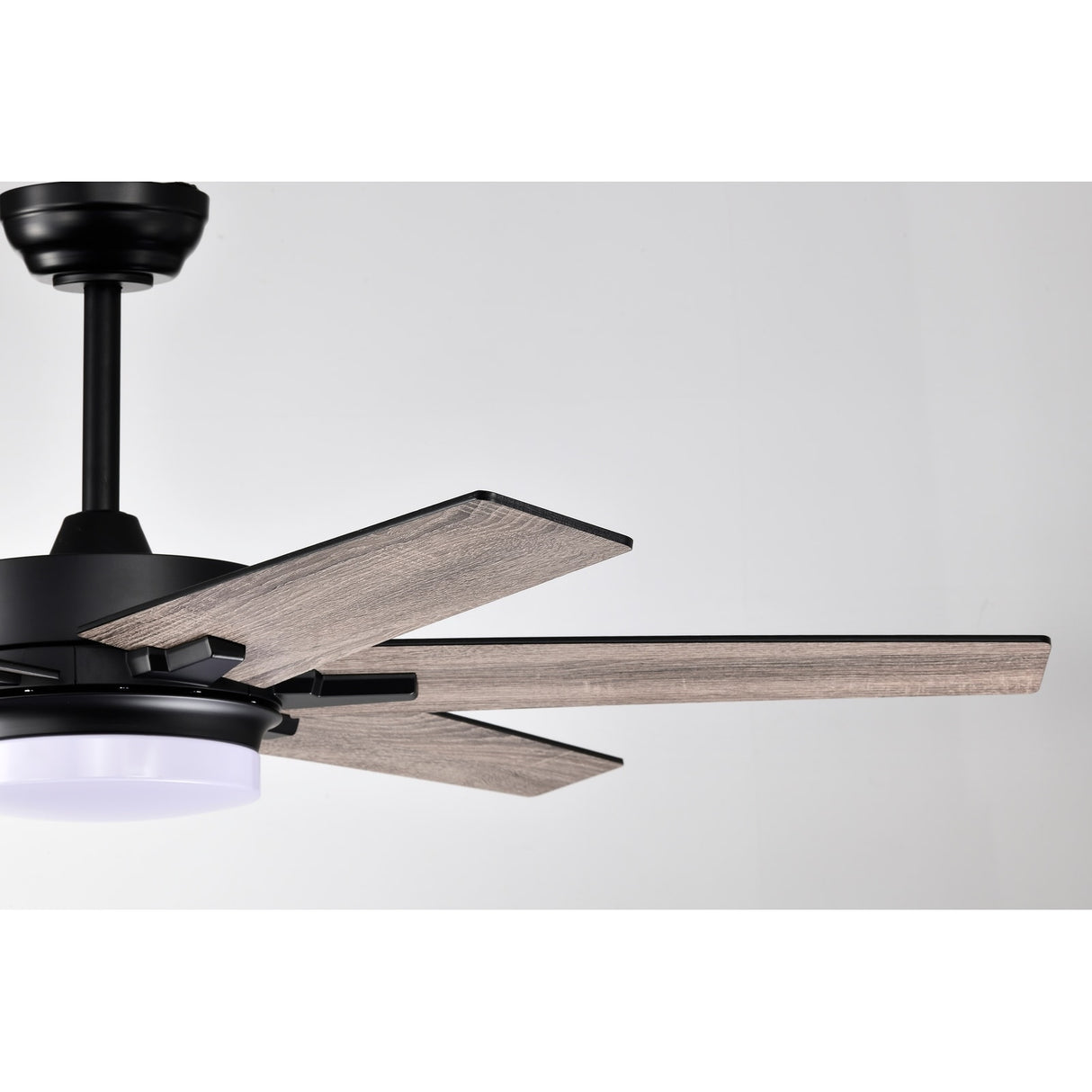 Matte Black 52 in. 6-Speed Integrated LED Indoor 6-Blade Ceiling Fan with Light Kit and Remote Control
