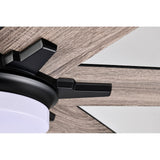 Matte Black 52 in. 6-Speed Integrated LED Indoor 6-Blade Ceiling Fan with Light Kit and Remote Control