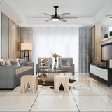 Matte Black 52 in. 6-Speed Integrated LED Indoor 6-Blade Ceiling Fan with Light Kit and Remote Control