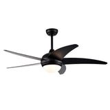 Matte Black 52 in. Integrated LED Indoor 5-Blade Ceiling Fan with Light Kit and Remote Control