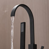Matte Black Single Handle Freestanding Tub Filler