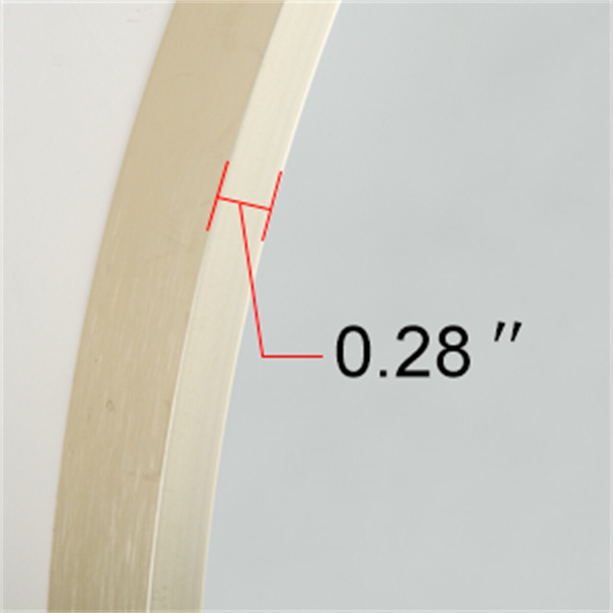 Matte Gold 24'' Round Mirror Metal Framed Circle Wall-Mounted Mirror