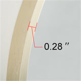 Matte Gold 24'' Round Mirror Metal Framed Circle Wall-Mounted Mirror