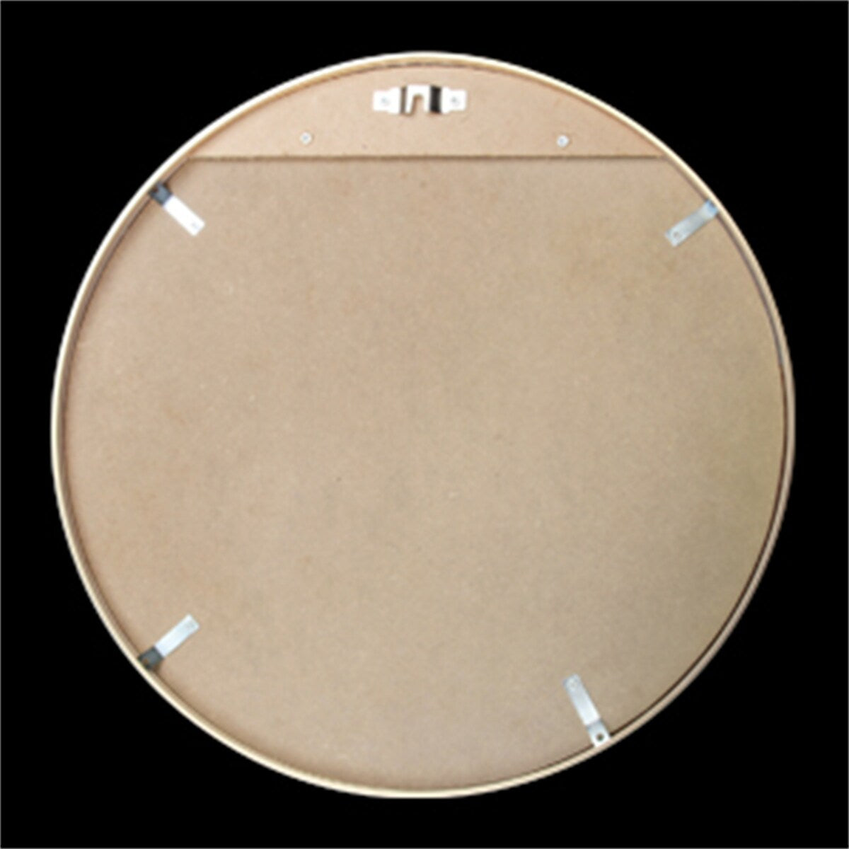 Matte Gold 24'' Round Mirror Metal Framed Circle Wall-Mounted Mirror