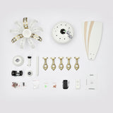 Matte White Crystal Ceiling Fan