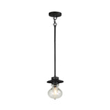 Madison Lighting One Light Pendant Coalmar Silver Black - Exact Size