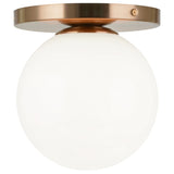 Matteo Lighting X06011AGOP Flush Mount Cosmo Aged Gold Brass - Exact Size