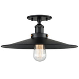 Matteo Lighting X46113BKBK One Light Flush Mount Bulstrode`S Workshop - Exact Size