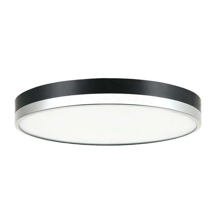 Matteo M15302BKCH One Light Flush Mount Tone Black Chrome - One Size