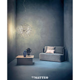 Matteo M15302BKCH One Light Flush Mount Tone Black Chrome - One Size