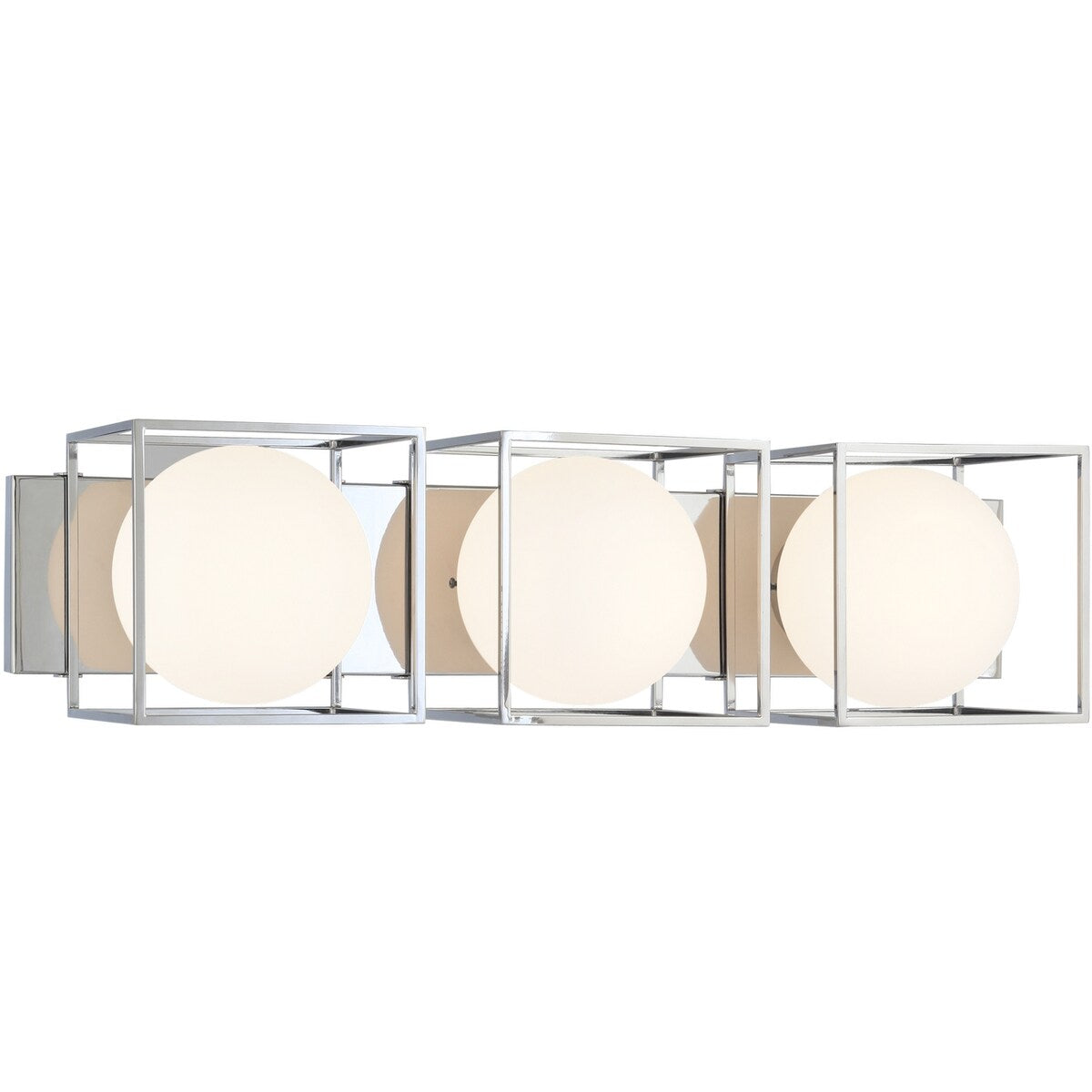 Madison Three Light Wall Sconce Squircle Chrome - One Size