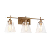 Madison Three Light Wall Sconce Hollis Aged Gold Brass - One Size