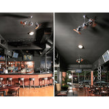 Matthews Fan Company Duplo Dinamico Polished Chrome Damp Rotational Ceiling Fan With Mahogany Blades - Silver