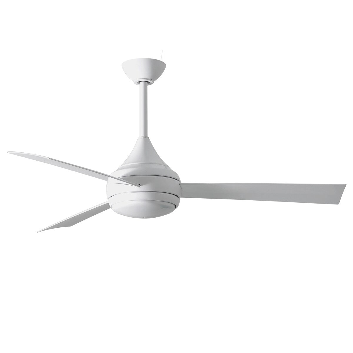 Matthews Fan Donaire 3-blade 52-inch Gloss White Paddle Fan with LED Light Kit - Gloss White Tone Blades