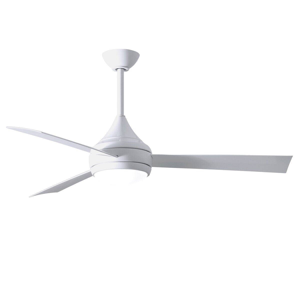 Matthews Fan Donaire 3-blade 52-inch Gloss White Paddle Fan with LED Light Kit - Gloss White Tone Blades