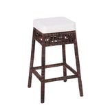 Maui Bohemian Basics Rattan Backless Bar Stool, by JONATHAN Y